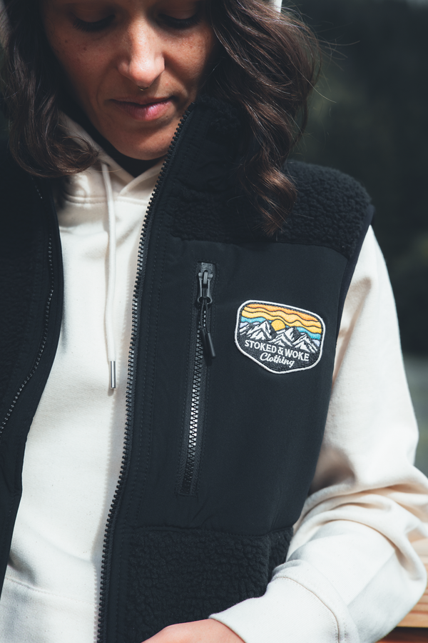 Recycled "Rainbow" Sherpa Fleece Vest