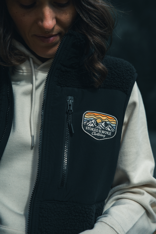Recycled "Rainbow" Sherpa Fleece Vest
