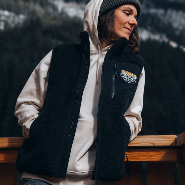 Recycled "Rainbow" Sherpa Fleece Vest