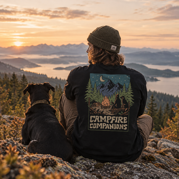 Organic "Campfire Companion" Long Sleeve Tee