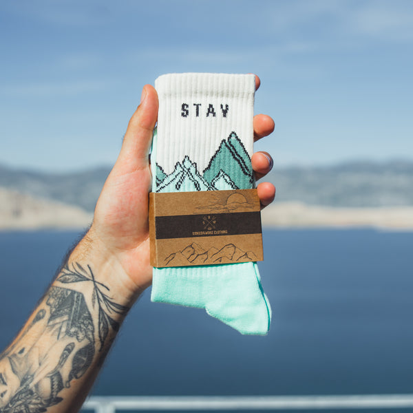 Organic "Peak" Socks - Green