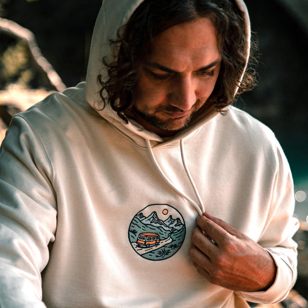 Organic Embroidered "Wander Van" Hoodie