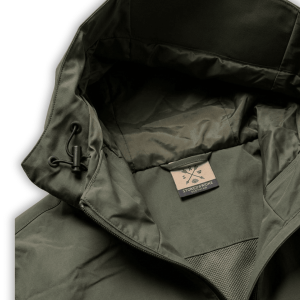 Kahki "Outbound" Windbreaker Jacket - Stoked&Woke Clothing
