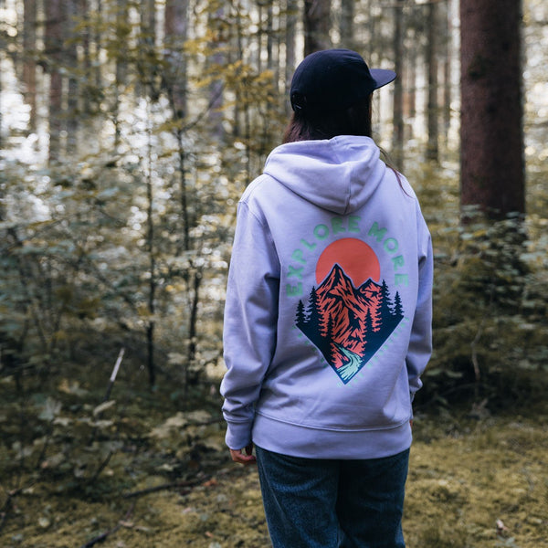 Lavender "Explore More" Hoodie - Stoked&Woke Clothing