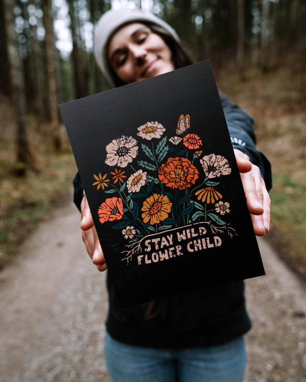 Limited Edition "Stay Wild Flower Child" Hoodie - Stoked&Woke Clothing