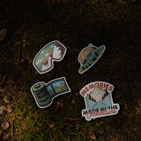 "Mountain Memories" Sticker Pack - Stoked&Woke Clothing