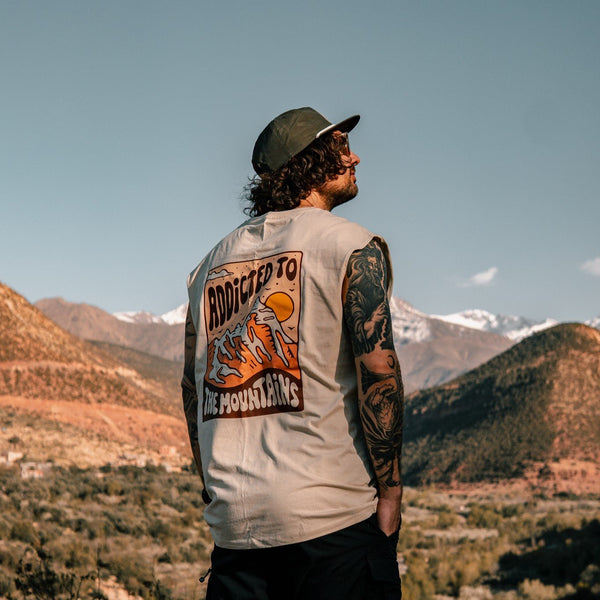 Organic "Addicted to the Mountains" Tank Top - Stoked&Woke Clothing