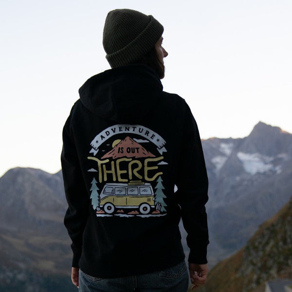 Organic "Adventure is out There" Hoodie - Stoked&Woke Clothing