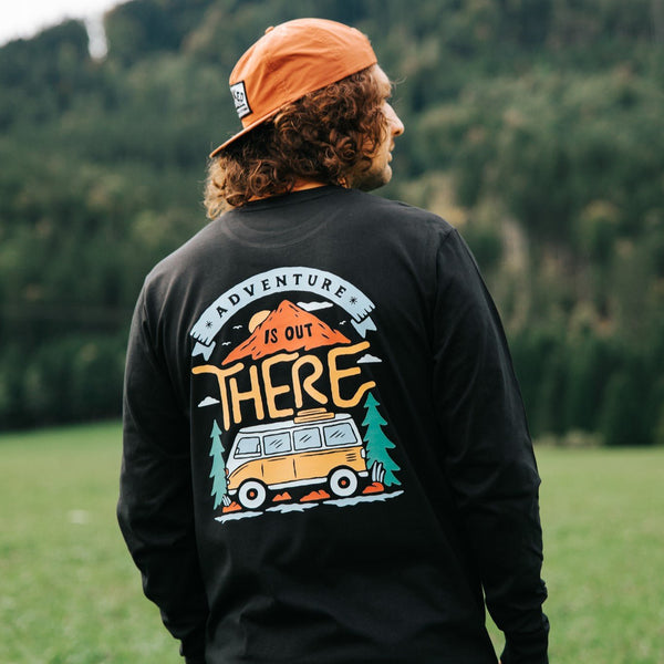 Organic "Adventure is out There" Long Sleeve Tee - Stoked&Woke Clothing