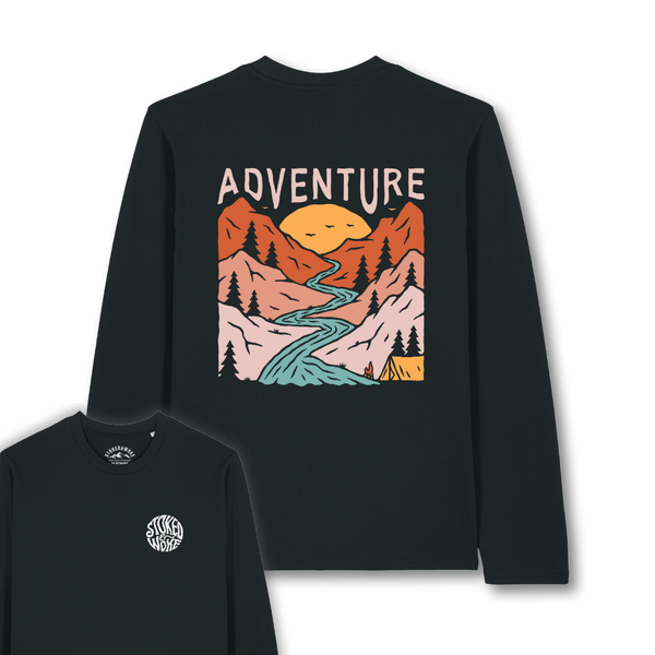 Organic "Adventure" Long Sleeve Tee - Stoked&Woke Clothing