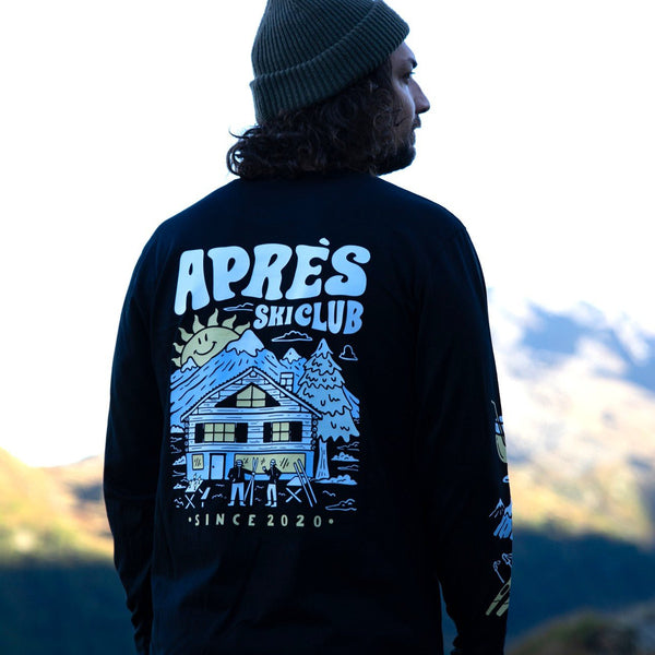 Organic "Aprés Ski Club" Long Sleeve Tee - Stoked&Woke Clothing
