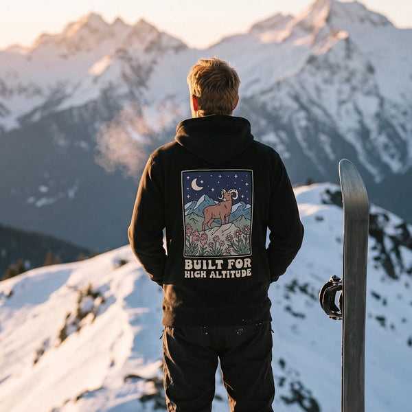 Organic "Build for Altitude" Hoodie - Stoked&Woke Clothing