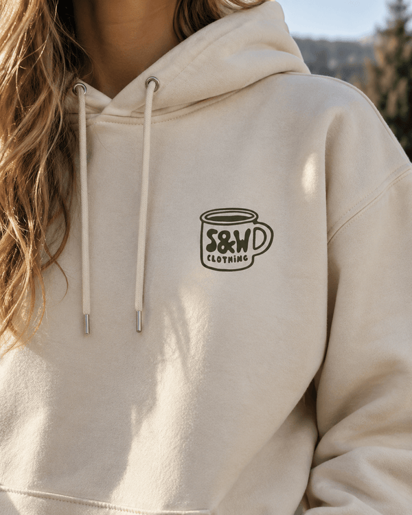 Organic "Coffee First" Hoodie - Stoked&Woke Clothing