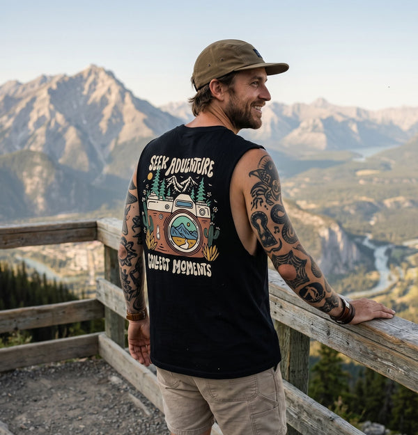 Organic "Collect Moments" Tank Top - Stoked&Woke Clothing