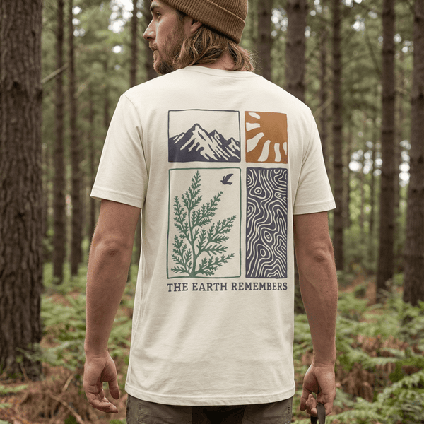 Organic "Earth Remembers" Tee - Stoked&Woke Clothing