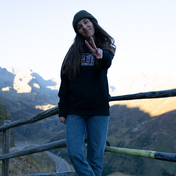 Organic Embroidered "Get Outside" Hoodie - Stoked&Woke Clothing