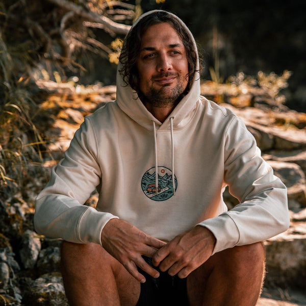 Organic Embroidered "Wander Van" Hoodie - Stoked&Woke Clothing