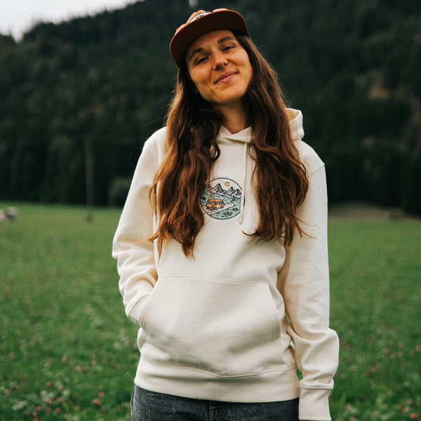 Organic Embroidered "Wander Van" Hoodie - Stoked&Woke Clothing