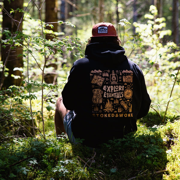 Organic "Explore Essentials" Hoodie - Stoked&Woke Clothing