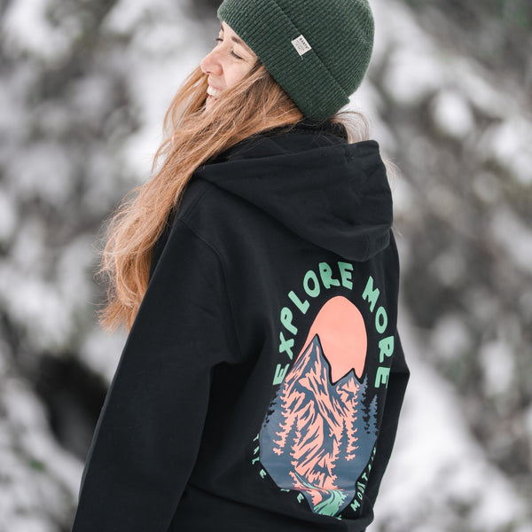 Organic "Explore More" Hoodie - Stoked&Woke Clothing