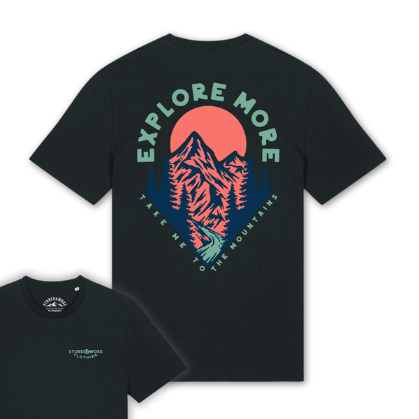 Organic "Explore More" Tee - Stoked&Woke Clothing