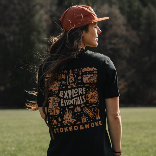 Organic "Explorer Essentials" Tee - Stoked&Woke Clothing
