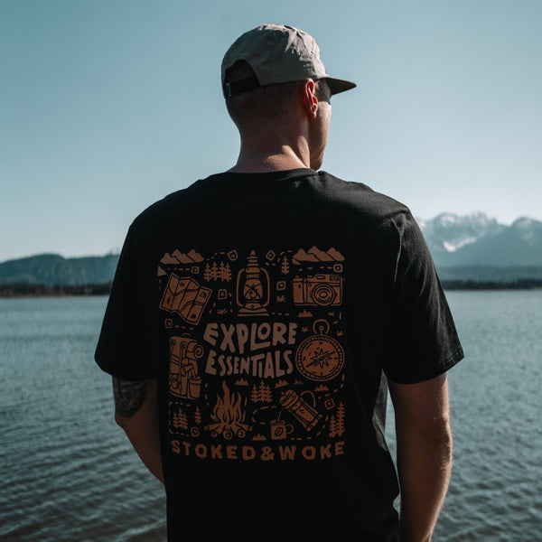 Organic "Explorer Essentials" Tee - Stoked&Woke Clothing