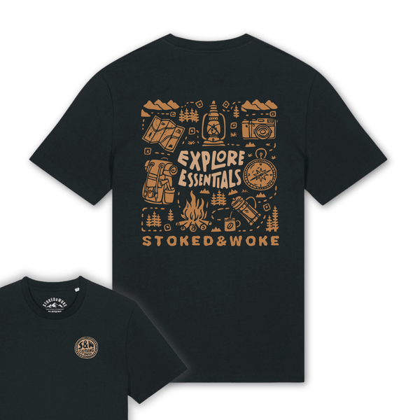 Organic "Explorer Essentials" Tee - Stoked&Woke Clothing