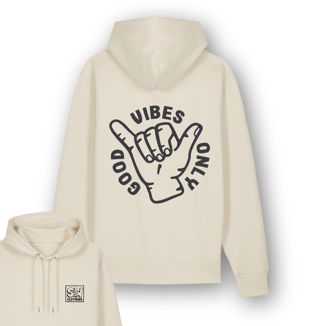Organic "Good Vibes" Hoodie - Stoked&Woke Clothing