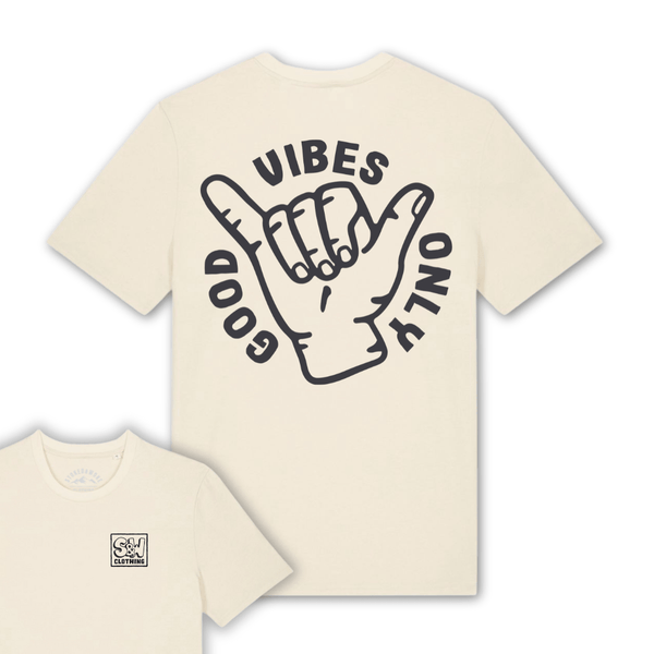 Organic "Good Vibes" Tee - Stoked&Woke Clothing