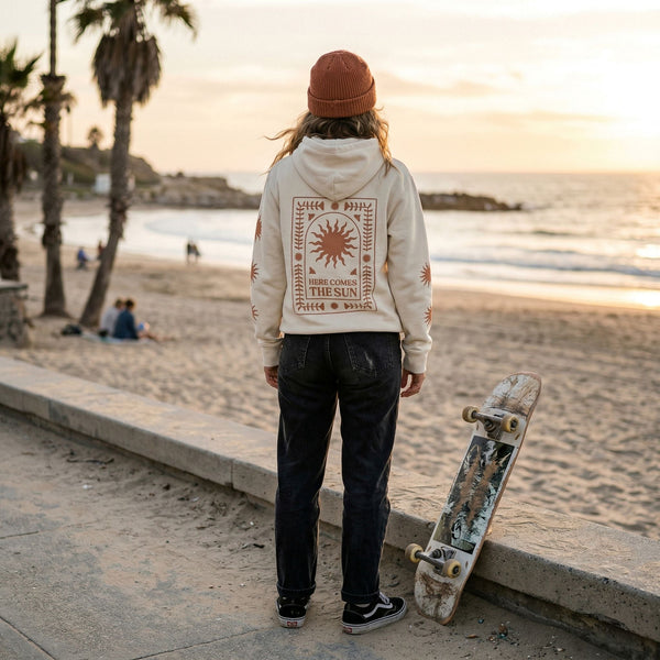 Organic "Here comes the Sun" Hoodie - Stoked&Woke Clothing