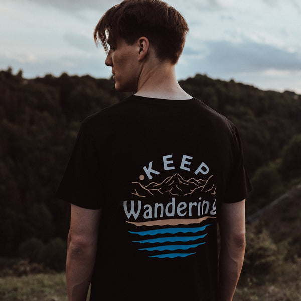 Organic "Keep Wandering" Tee - Stoked&Woke Clothing