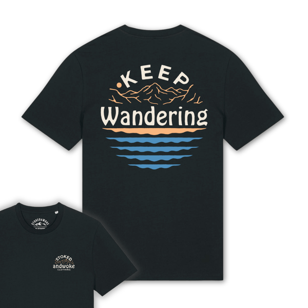 Organic "Keep Wandering" Tee - Stoked&Woke Clothing