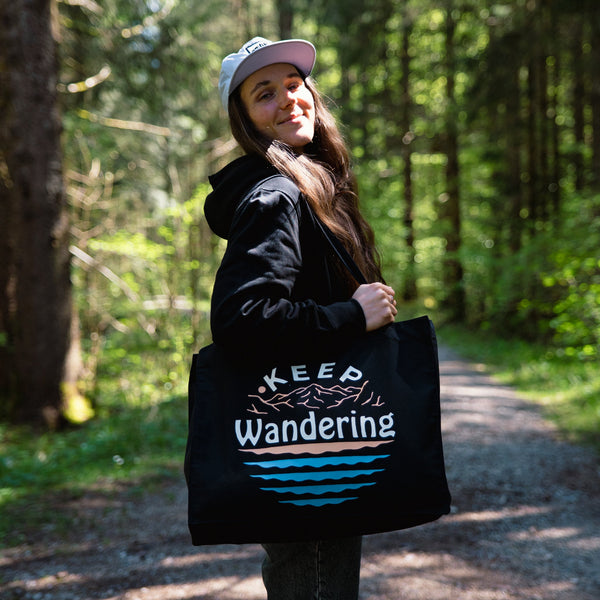 Organic "Keep wandering" Tote Bag - Stoked&Woke Clothing