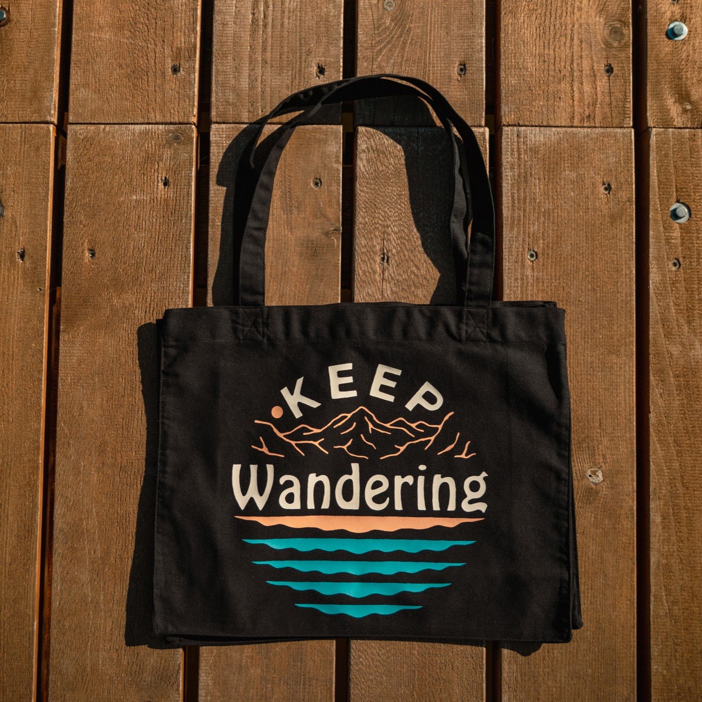 Organic "Keep wandering" Tote Bag - Stoked&Woke Clothing