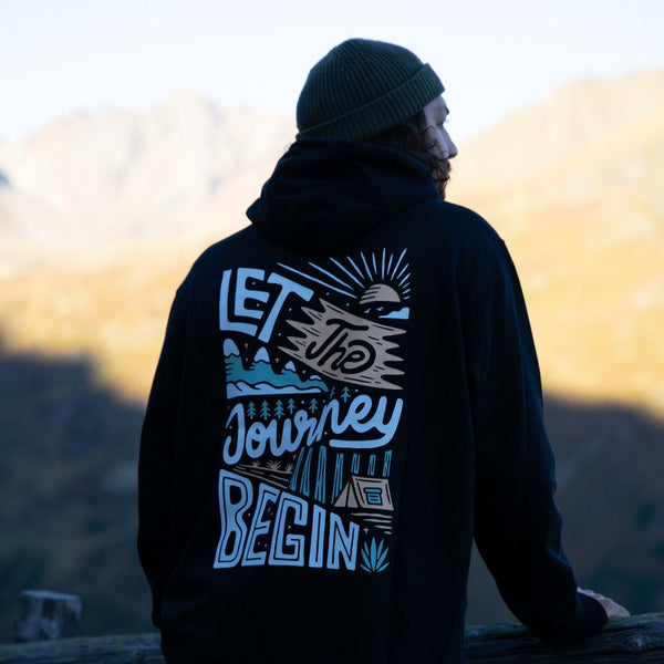 Organic "Let the Journey Begin" Hoodie - Stoked&Woke Clothing