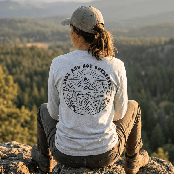 Organic "Lost and not Bothered" Long Sleeve Tee - Stoked&Woke Clothing
