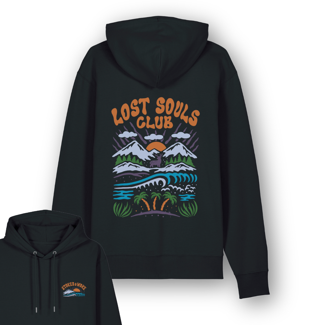 Organic "Lost Souls Club" Hoodie - Stoked&Woke Clothing