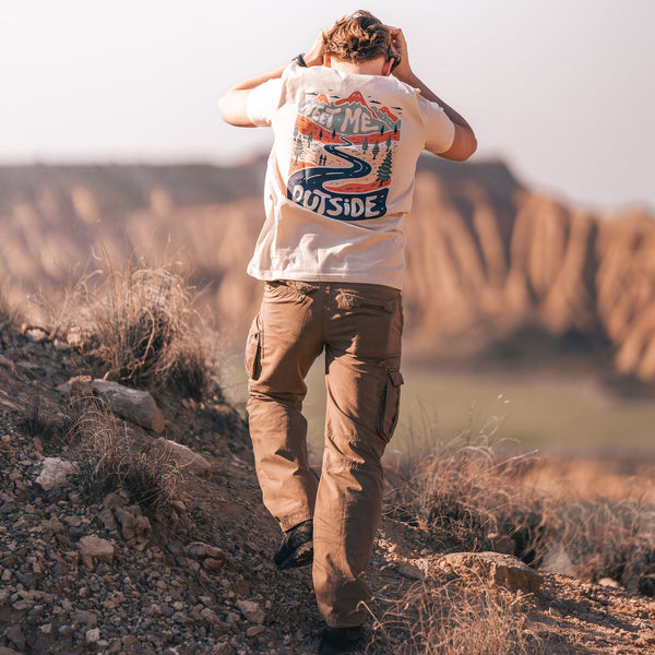 Organic "Meet me outside" Tee - Stoked&Woke Clothing