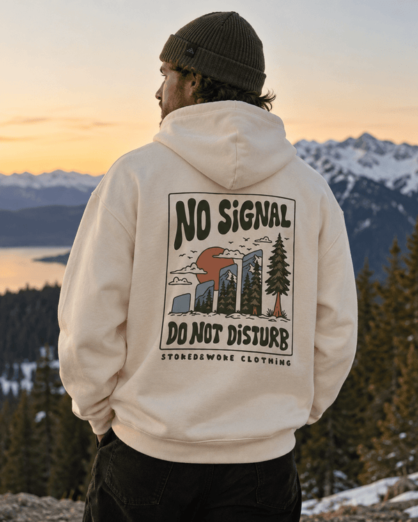 Organic "No Signal" Hoodie - Stoked&Woke Clothing
