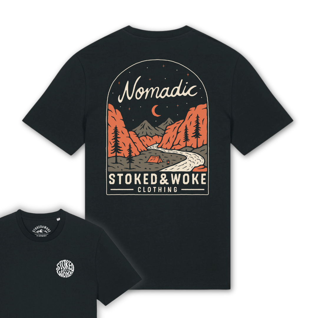 Organic "Nomadic" Tee - Stoked&Woke Clothing