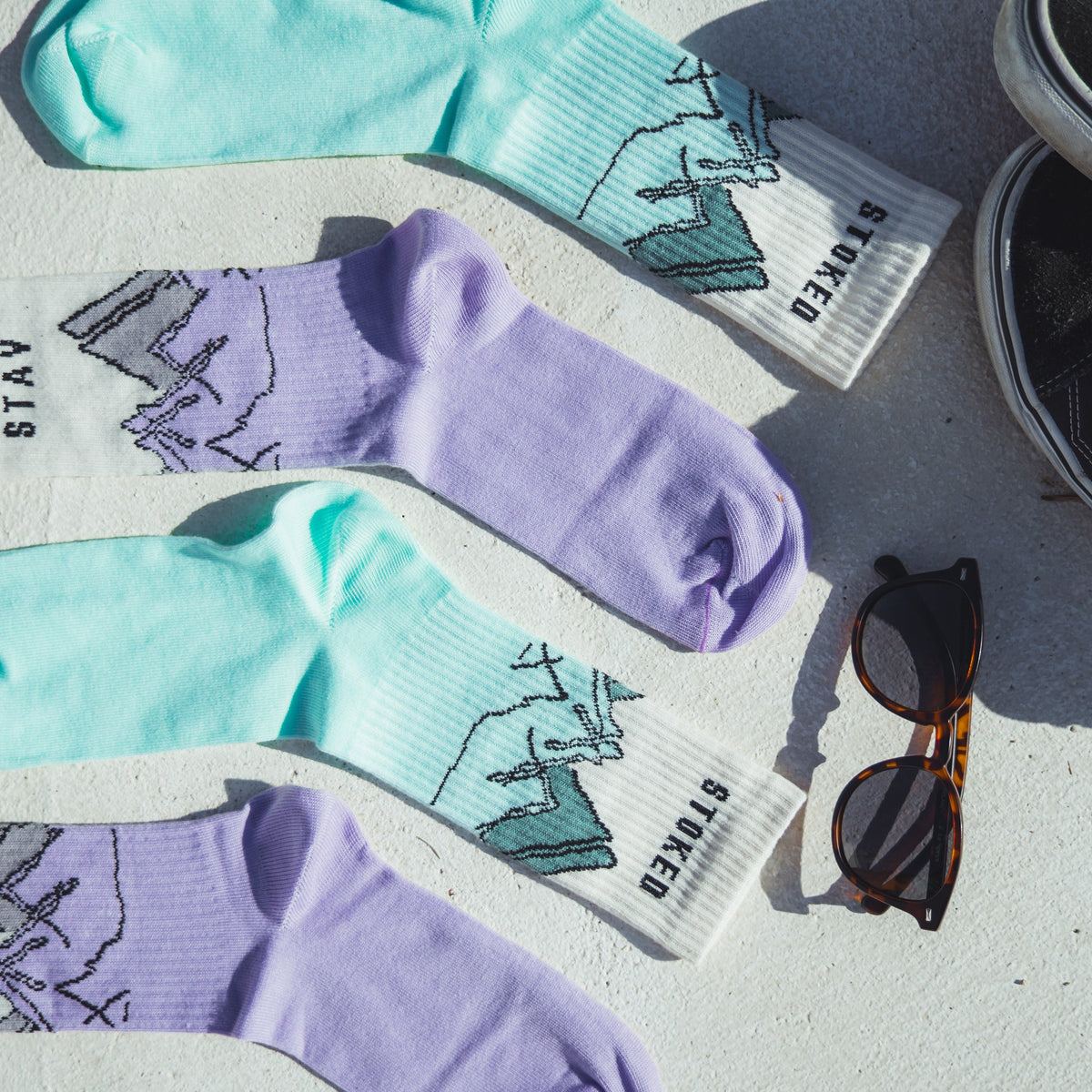 Organic "Peak" Socks Bundle - Stoked&Woke Clothing