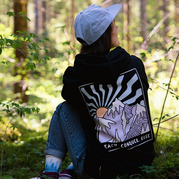 Organic "Reach.Conquer.Rise" Hoodie - Stoked&Woke Clothing