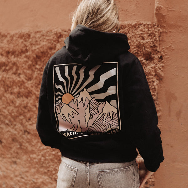 Organic "Reach.Conquer.Rise" Hoodie - Stoked&Woke Clothing