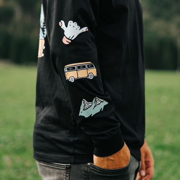 Organic "Roam Free" Long Sleeve Tee - Stoked&Woke Clothing