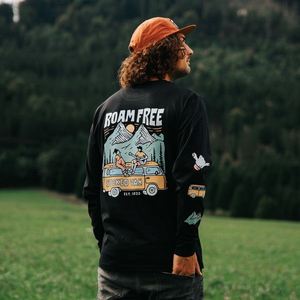Organic "Roam Free" Long Sleeve Tee - Stoked&Woke Clothing