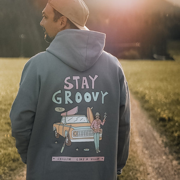 Organic "Stay Groovy" Hoodie - Stoked&Woke Clothing