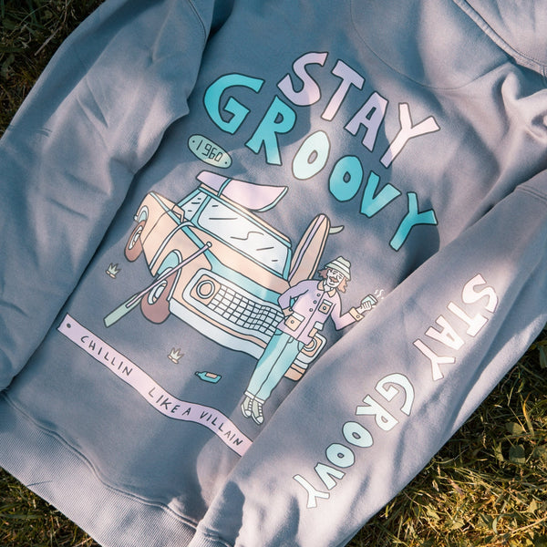 Organic "Stay Groovy" Hoodie - Stoked&Woke Clothing