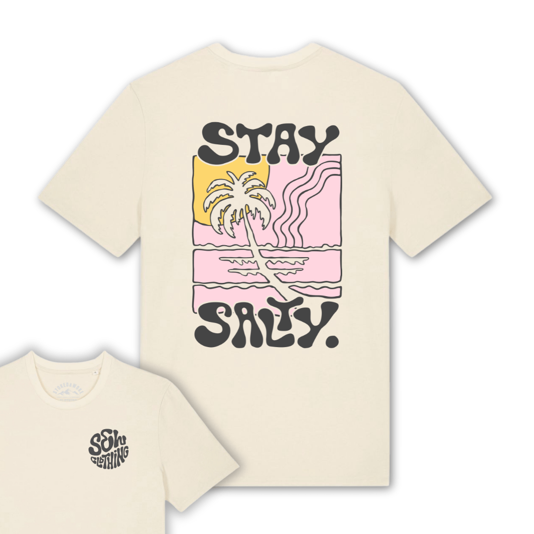 Organic "Stay Salty" Tee - Stoked&Woke Clothing