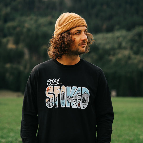 Organic "Stay Stoked" Long Sleeve Tee - Stoked&Woke Clothing
